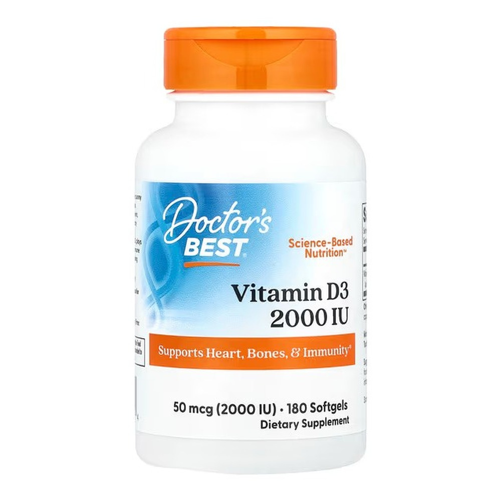 Doctor's Best Vitamin D3, 2000 IU Softgels 180 softgels