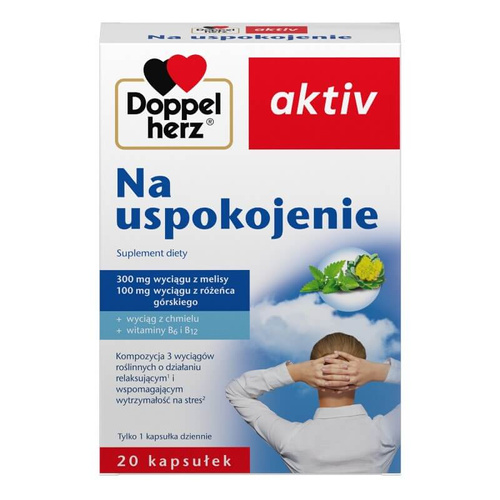 Doppelherz Aktiv Na Uspokojenie Na Stany Nerwowe Poprawia Samopoczucie 20 Kapsułek