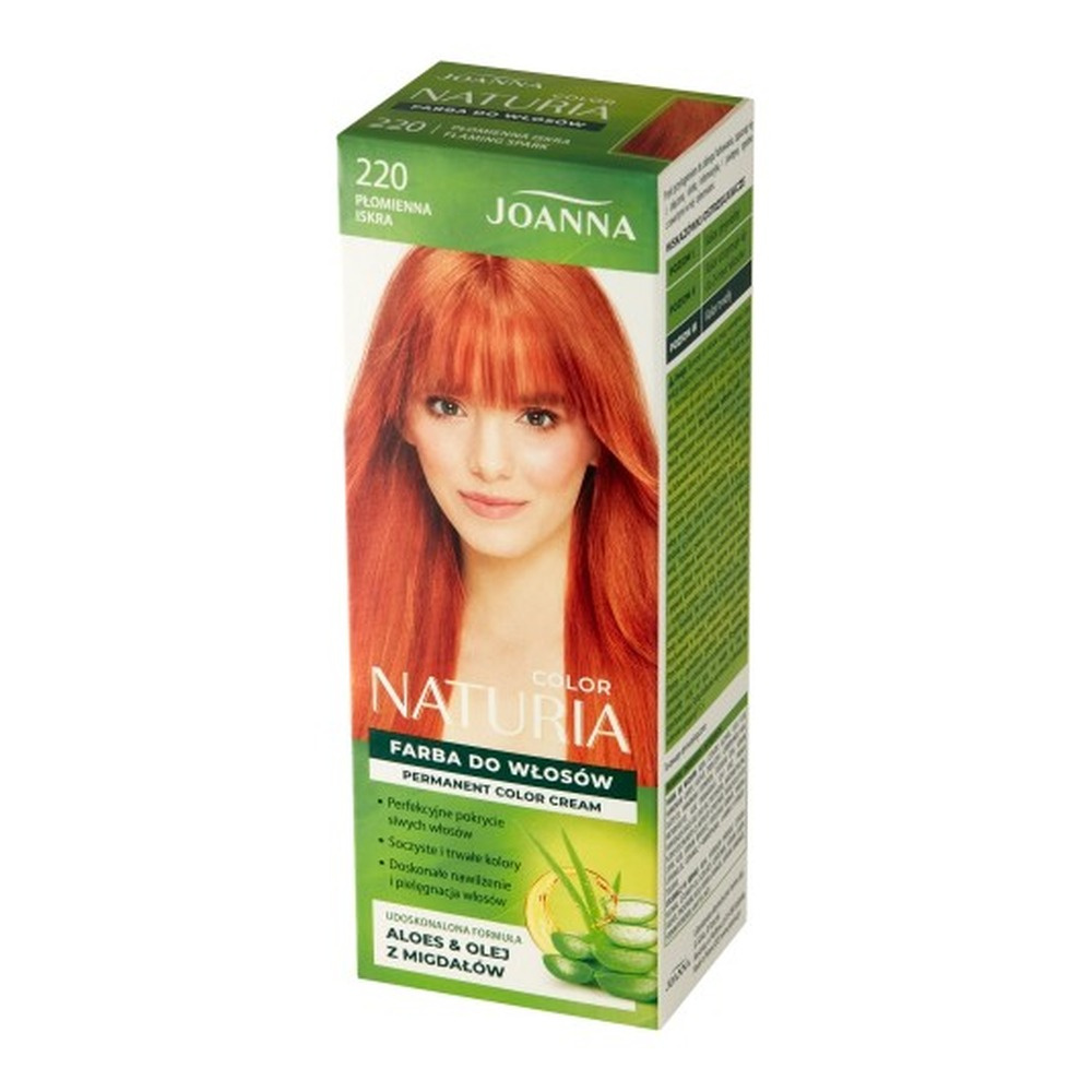 Joanna Naturia Trwały Kolor Włosów Farba Pielęgnacja Połysk Nr 220 Płomienna Iskra 100ml 