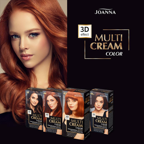 Joanna Multi Cream Color 3D Effect Farba Nr 43 Płomienny Rudy 1 Sztuka