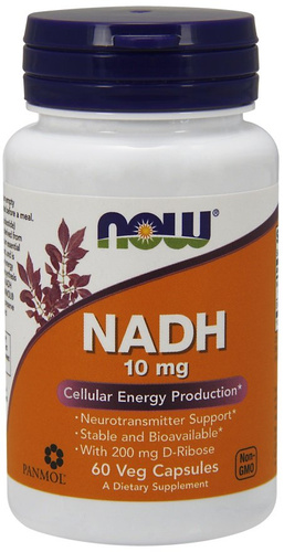 Now Foods NADH 10mg Supports Memory & Concentration 60 Capsules