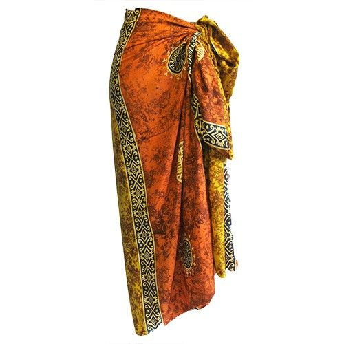 Bali Celtic Sarongs - Lucky Coins - Yellow