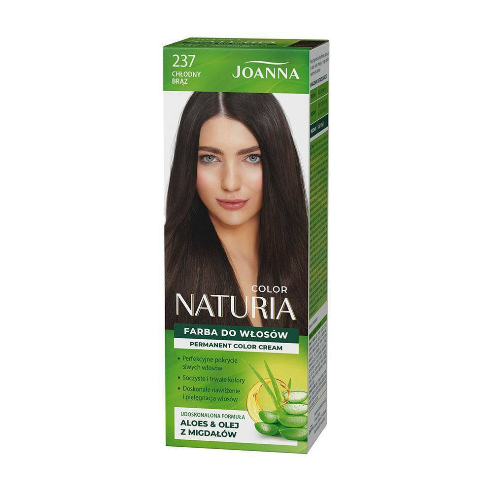 Joanna Naturia Permanent Hair Color Dye Care Shine No. 237 Cool Brown 100ml