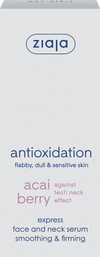Ziaja Jagody Acai Ekspresowe Wygładzająco - Ujędrniające Serum do Twarzy Szyi dla Skóry Wrażliwej Matowej 50ml