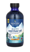 Nordic Naturals Arctic Cod Liver Oil 1060mg Wspomaga Układ Odpornościowy Pracę Mózgu i Serca Smak Pomarańczowy 237ml