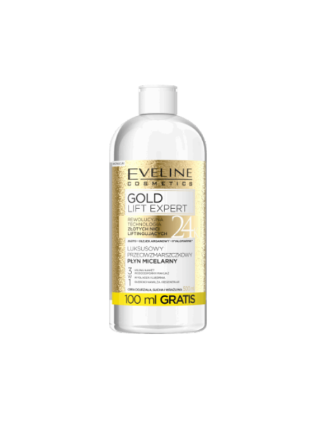 EVELINE Gold Lift Expert Luxurious 3-in-1 anti-wrinkle micellar fluid 500ml