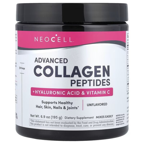 NeoCell Advanced Collagen Peptides with Vitamin C and Hyaluronic Acid for Skin Hydration 195g