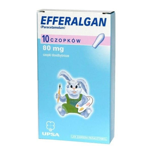 Efferalgan 80 mg, czopki doodbytnicze, 10szt 0d 1 do 4 miesięcy