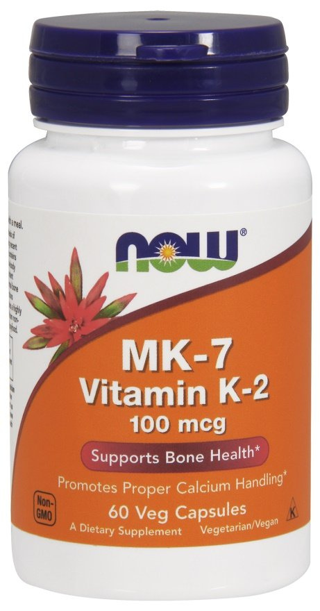 Now Foods MK-7 Vitamin K-2 100mcg Wspiera Zdrowe Kości I Wspomaga Układ Krążenia 60 Kapsułek