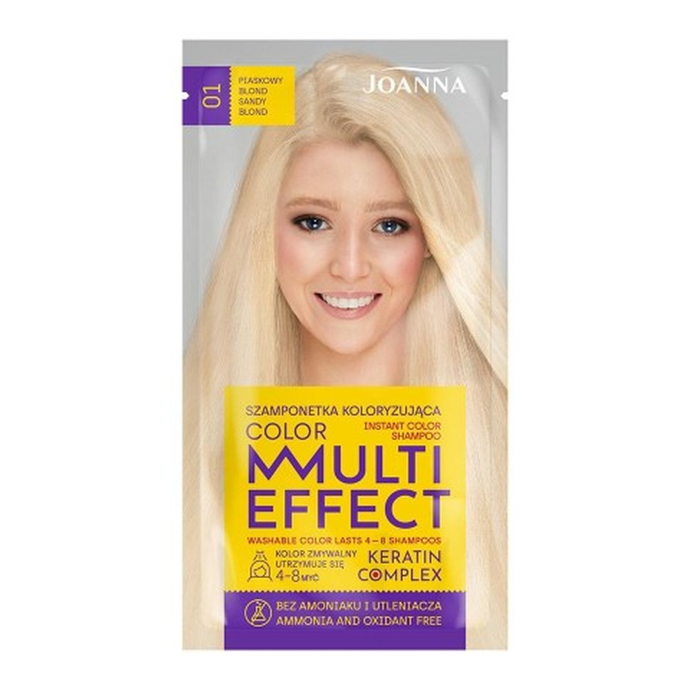 Joanna Multi Effect Color Szamponetka Koloryzująca Nr 01 Piaskowy Blond 35g
