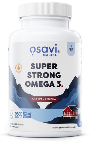 Osavi Super Mocna Omega 3 500 EPA / 250 DHA Suplement z Olejem Rybim 90 Kapsułek