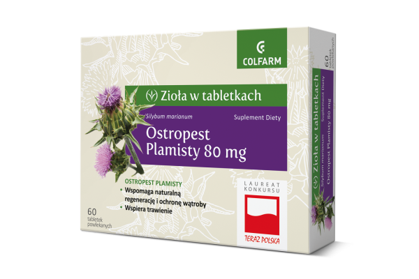 Colfarm Ostropest Plamisty Wspomaga Naturalną Regenerację i Ochronę Wątroby 30 Tabletek