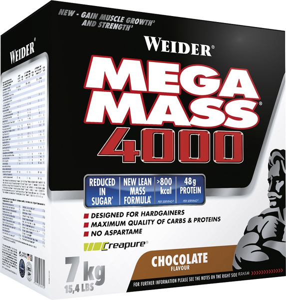 Weider Mega Mass 4000, Vanilla - 7000g
