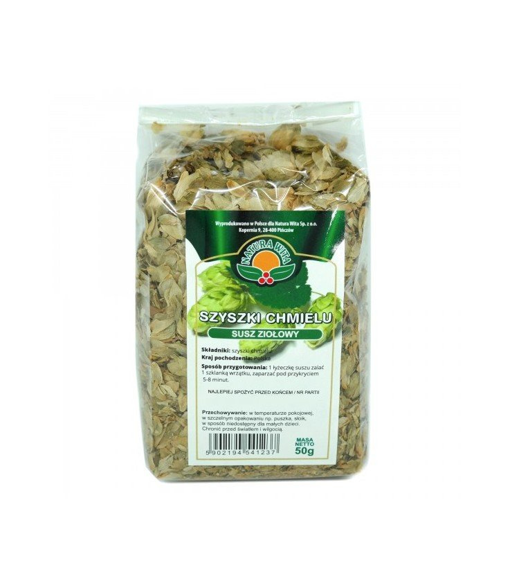 Natura Wita Hop Cones for Digestive System Lack of Appetite and Insomnia 50g