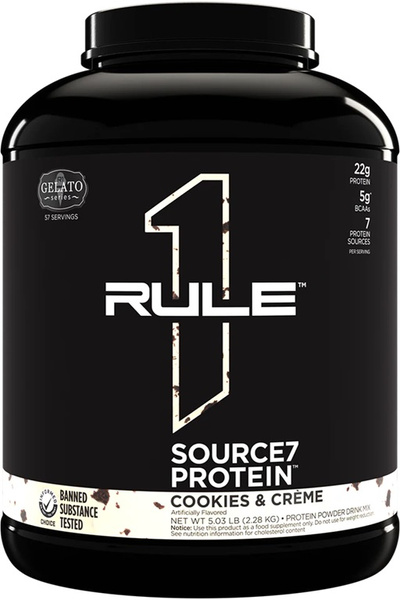 Rule One Source7 Protein, Cookies & Creme Gelato - 2280g