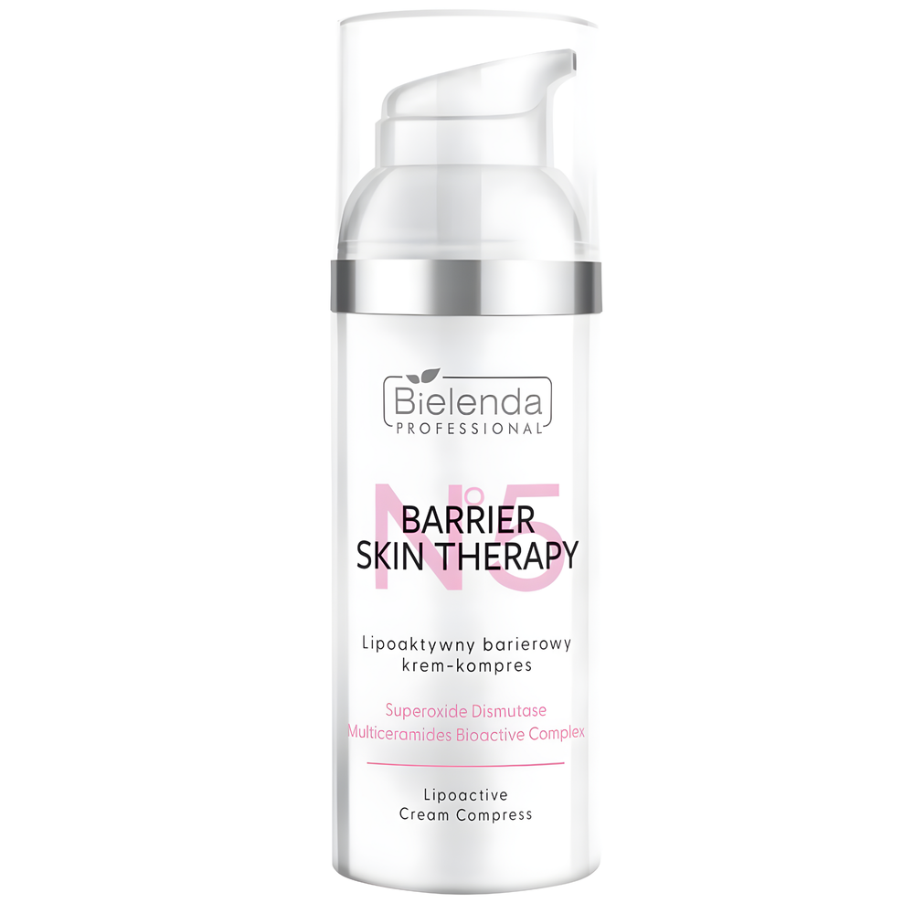 Bielenda Professional Barrier Skin Therapy Lipoactive Barrier Cream Compress for Face & Body with Superoxide Dismutase and Ectoine 50ml