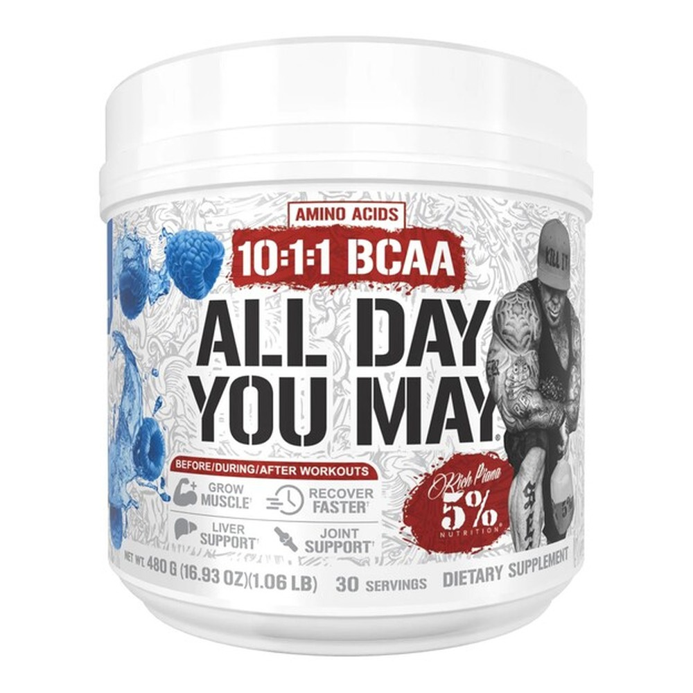 5% Nutrition AllDayYouMay Legendary Series, Niebieska malina 480g
