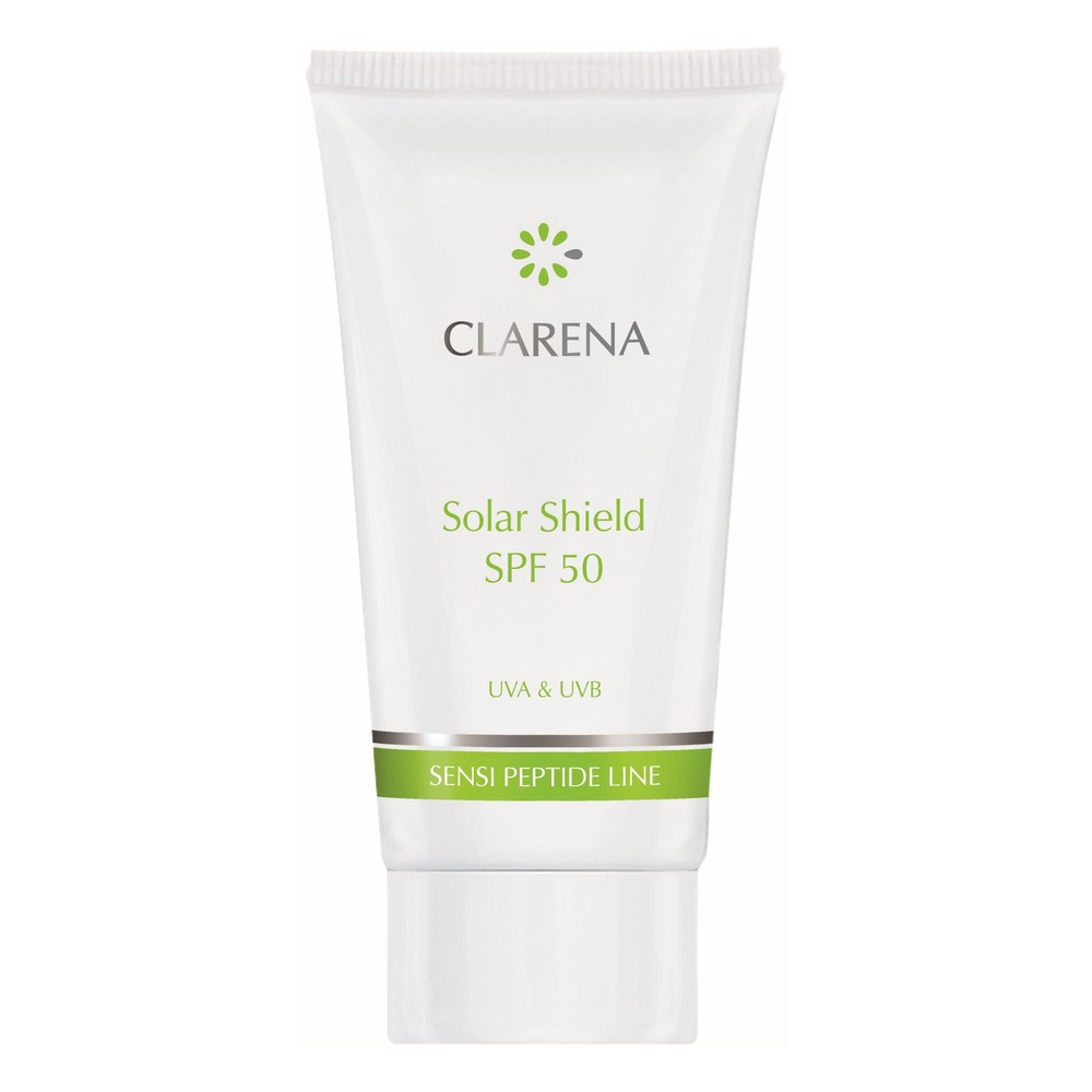 Clarena Sensi Peptide Line Solar Shield Protective Sunscreen SPF 50 for Sensitive Skin Prone to Discoloration 30ml
