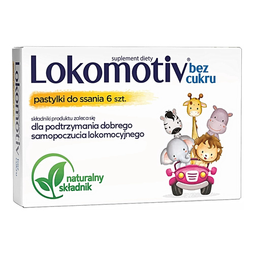 Aflofarm Lokomotiv Bez Cukru Imbir + Cytryna 6 Pastylek do Ssania