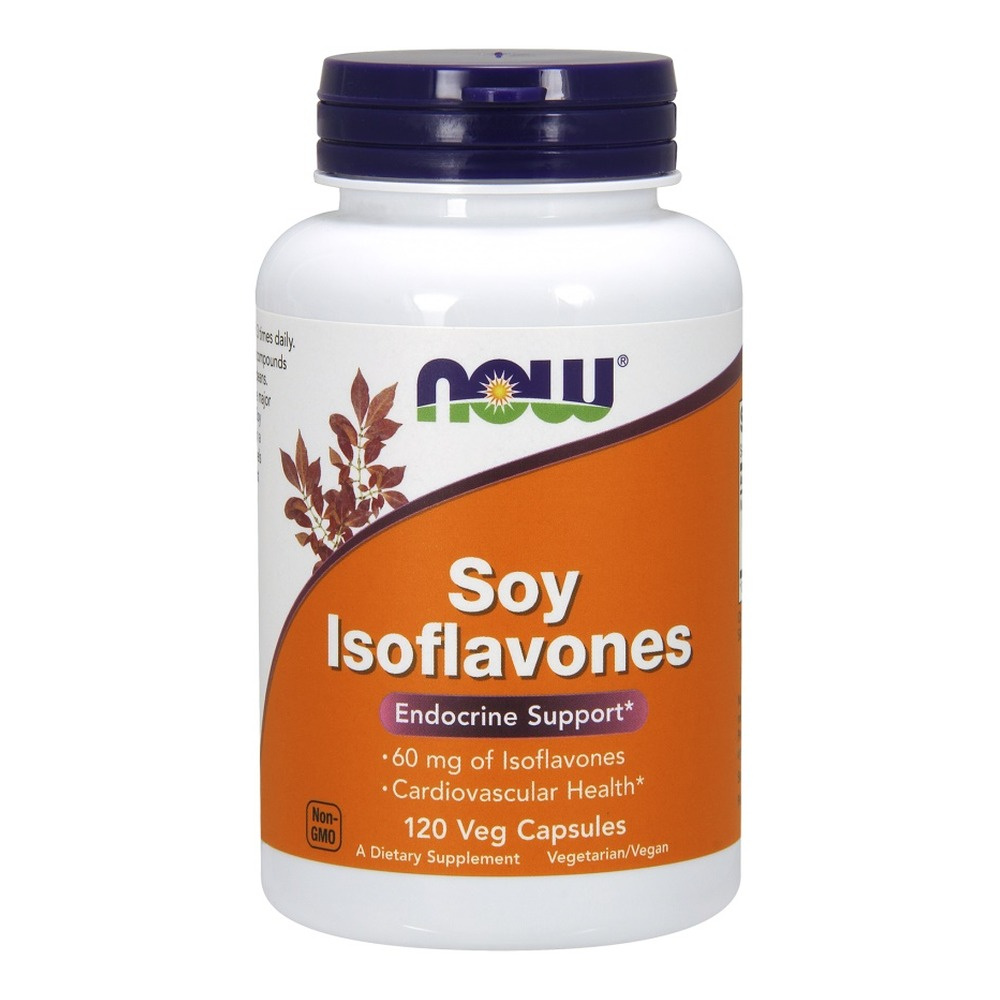 NOW Foods Soy Isoflavones 60 mg for Cardiovascular Health 120 Vcaps