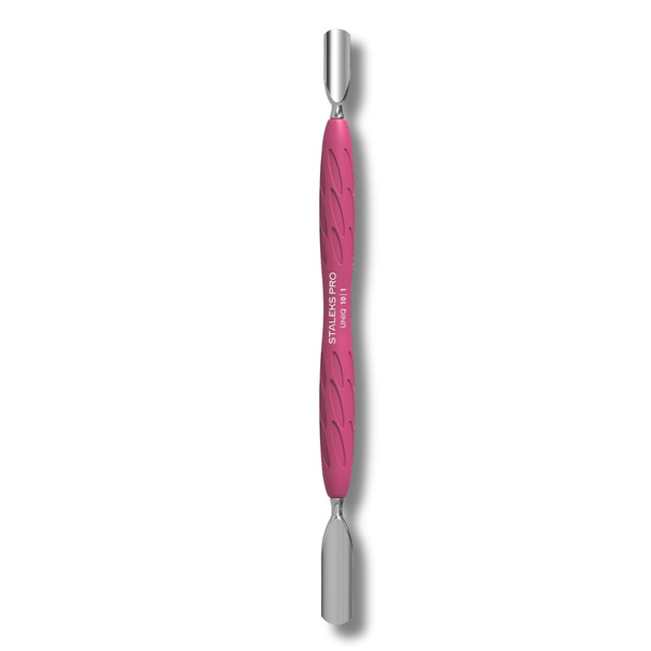 Staleks Pro UNIQ 10 Gummy Silicone Handle Manicure Pusher Type 1 Wide And Narrow Rounded Tips