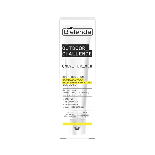Bielenda Only for Men Outdoor Challenge Nawilżający Krem Przeciwzmarszczkowy Roll - On pod Oczy na Dzień i na Noc 15ml