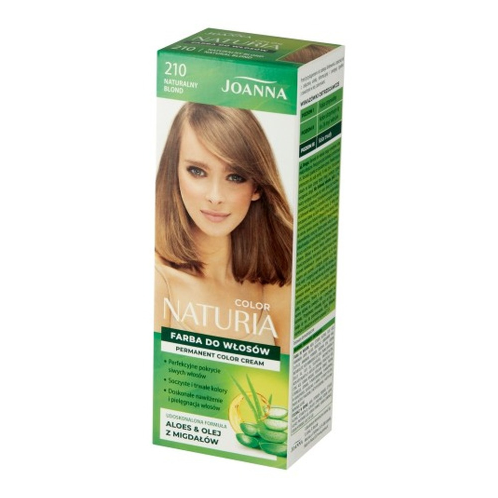Joanna Naturia Trwały Kolor Włosów Farba Pielęgnacja Połysk Nr 210 Naturalny Blond 100ml 