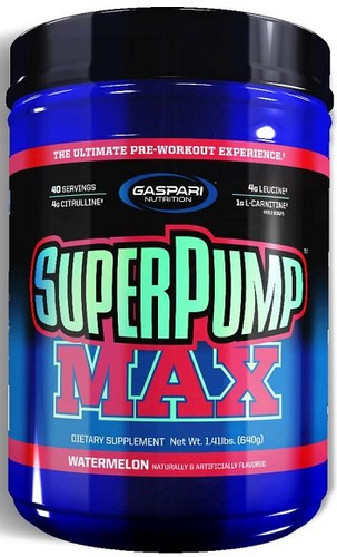 Gaspari Nutrition SuperPump MAX Suplement Przedtreningowy dla Sportowców 640g