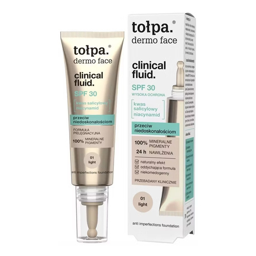 Tołpa dermo face clinical fluid. podkład przeciw niedoskonałościom 01 LIGHT, 25ml