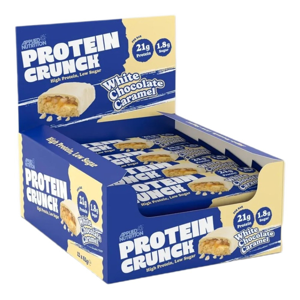 Applied Nutrition Applied Protein Crunch Bar, White Chocolate Caramel 12 x 62g