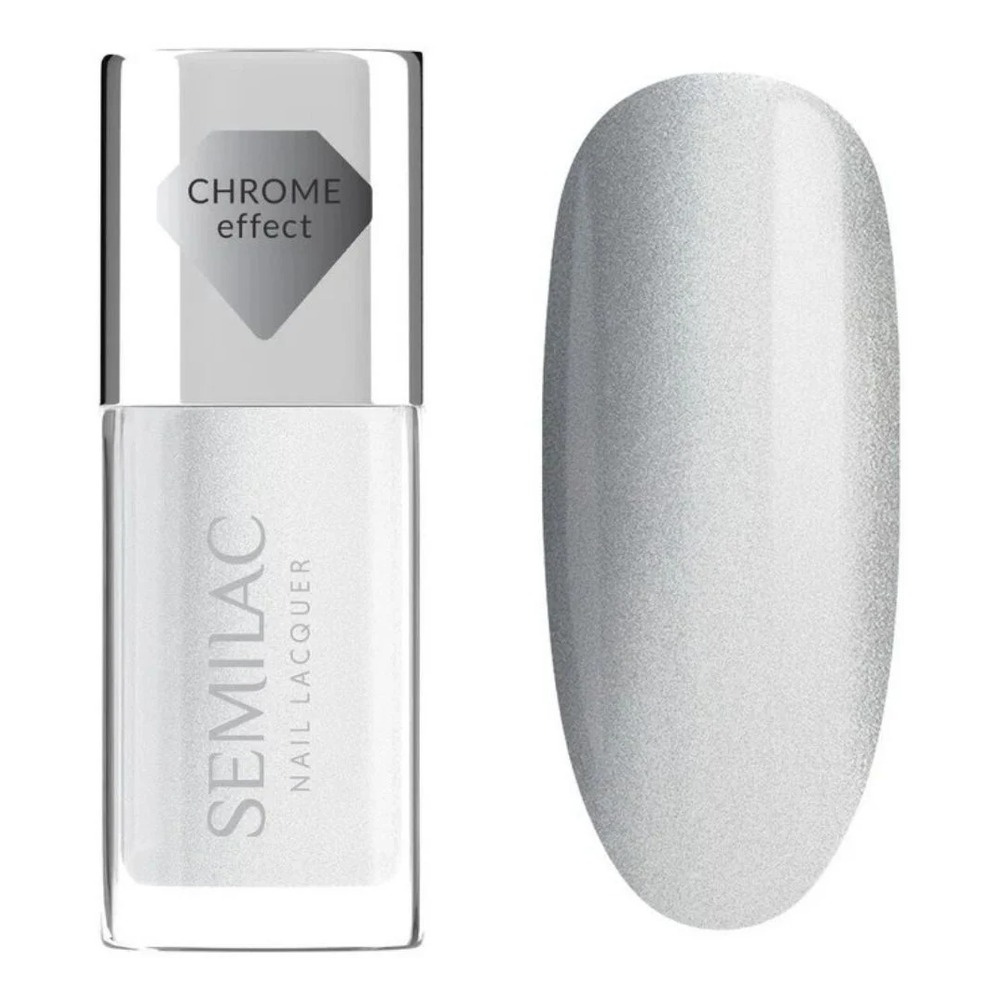 Semilac Classic Hybrid Gel Polish 115 Silver Chrome 9ml