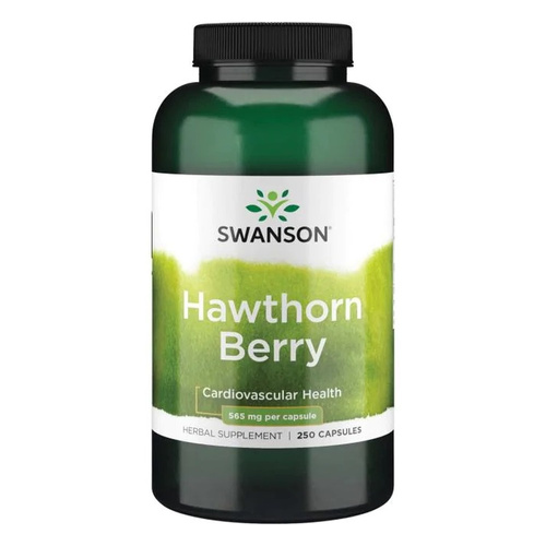 Swanson Hawthorn Berry 565mg Wpiera Naczynia Krwionośne 250 Kapsułek