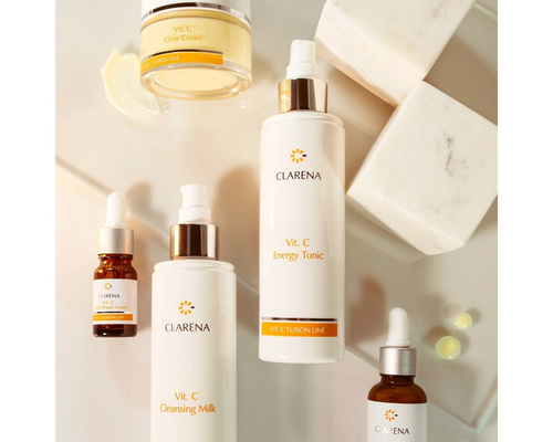 Clarena Vit C Fusion Line Makeup Remover Milk with Vitamin C Illuminating for Tired Skin 200ml