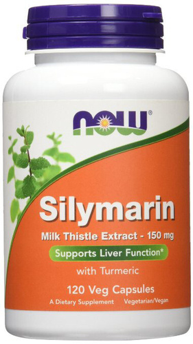 Now Foods Milk Thistle Extract with Turmeric 150mg Ostropest Plamisty 120 Kapsułek