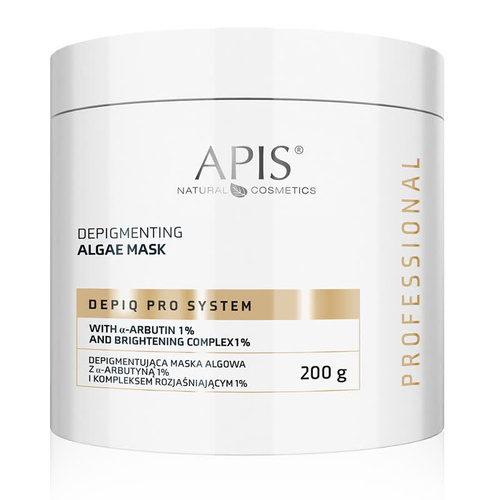 Apis Professional DepiQ Pro System Depigmenting Algae Mask with 1% A-arbutrin and 1% Brightening Complex 200g Best Before 28.08.26