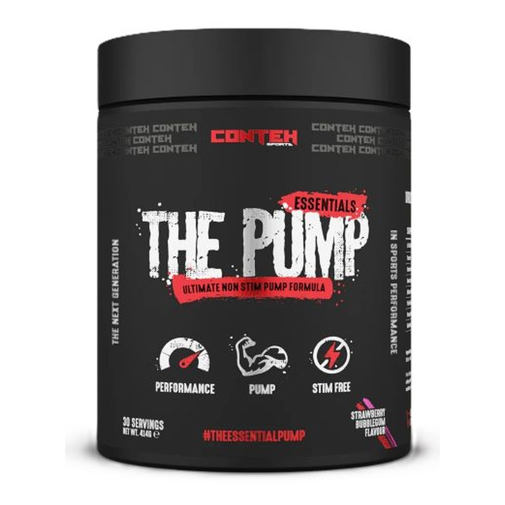 Conteh Sports The Pump Stimulant-Free Pre-Workout for Muscle Pump and Performance Strawberry Bubblegum 414g
