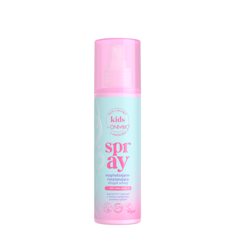 OnlyBio Hair in Balance Kids Magiczny Spray Wygładzająco-Rozplątujący Wiśnia Malina 200ml