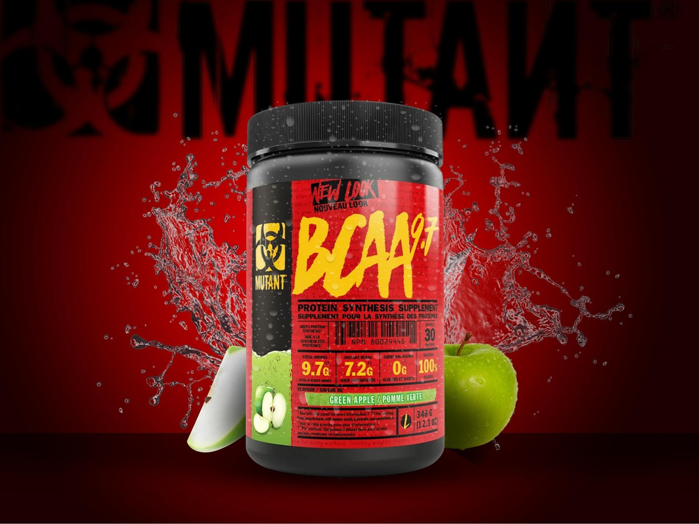 Mutant BCAA 9.7 Supports Body Regeneration Green Apple 348g