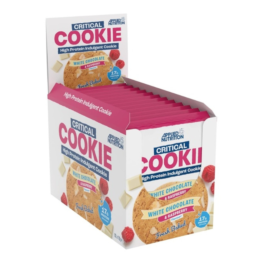 Applied Nutrition Critical Cookie, White Chocolate & Raspberry 12 x 73g