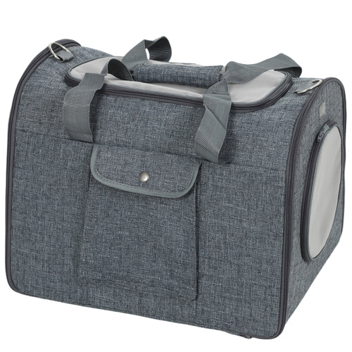 PawHut Soft Sided Cat Carrier Bag, Portable Foldable Pet Carrier with Shoulder Strap & Removable Mat for Small Pet Up to 10kg