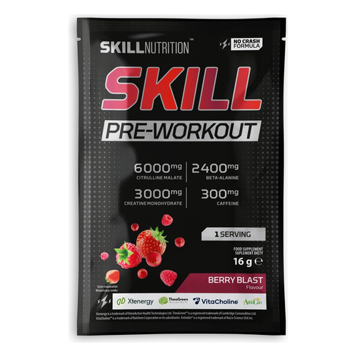 Skill Nutrition Skill Pre-Workout przedtreningówka w proszku Berry Blast 16.5g