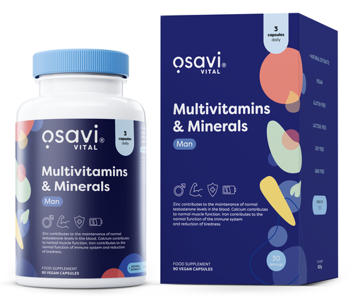 Osavi Multiwitamina i Minerały dla Mężczyzn 90 Wegańskich Kapsułek