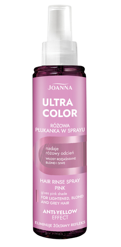Joanna Ultra Color Spray Rinse Pink for Gray Blonde and Lightened Hair 150ml