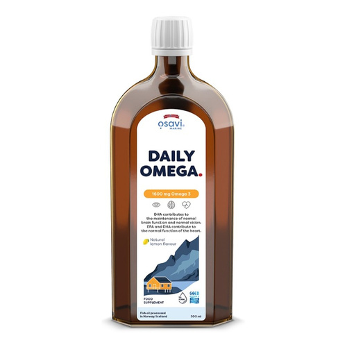 Osavi Daily Omega 1600mg Omega 3 Liquid with Natural Lemon Flavour 500ml