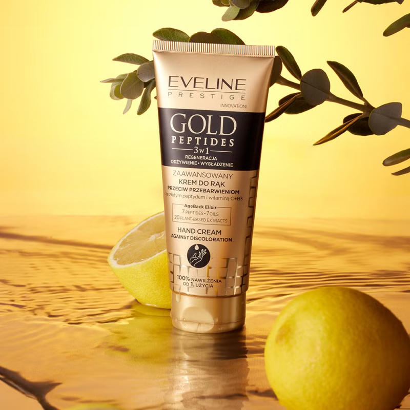 Eveline Gold Peptides 3in1 Advanced Anti-Discoloration Hand Cream 75ml