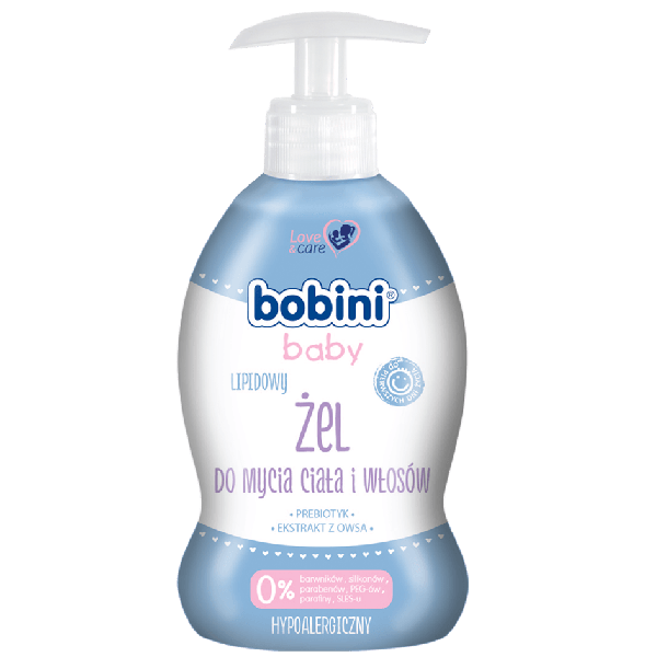 BOBINI BABY Lipid Bath Wash Gel For Body And Hair - Newborn And Kids - 300ml