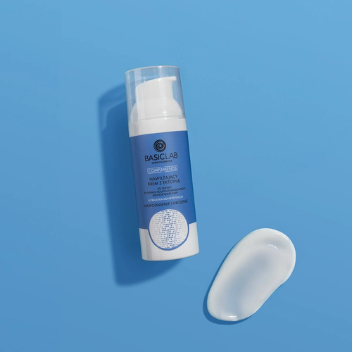 BasicLab Complementis Moisturizing Cream with Ectoine with Ultra-Light Consistency Hydration and Soothing for Day and Night 50ml