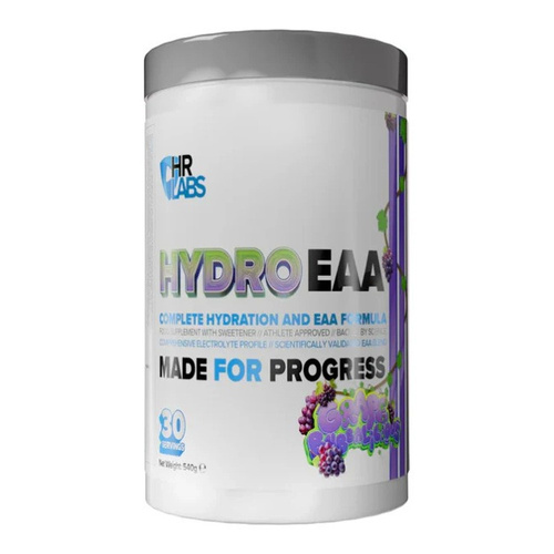 HR Labs HydroEAA Grape Bubbalicious EAA i Elektrolity w Proszku Na Nawodnienie i Wydajność 540g