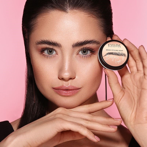 Eveline Brow & Go Gel Soap for Styling Eyebrows Natural Effect Vegan 25g