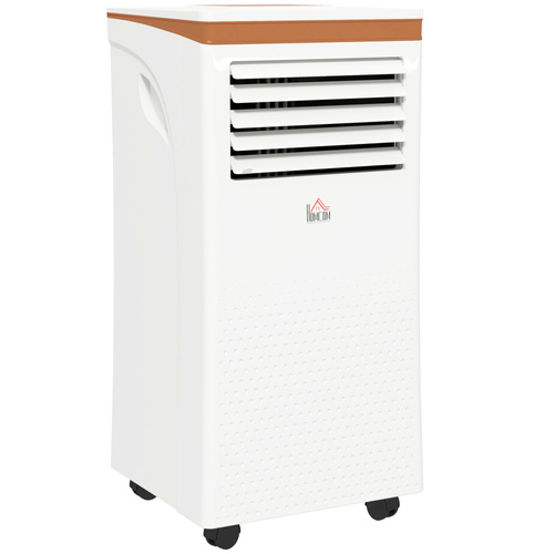 HOMCOM Portable Air Conditioner 7000 BTU, 4-in-1 Mobile Air Conditioning Unit with Cooling, Fan, Dehumidifier & Sleep Mode, LED Display, Remote Control, 24H Timer, Window Kit for Rooms up to 26㎡